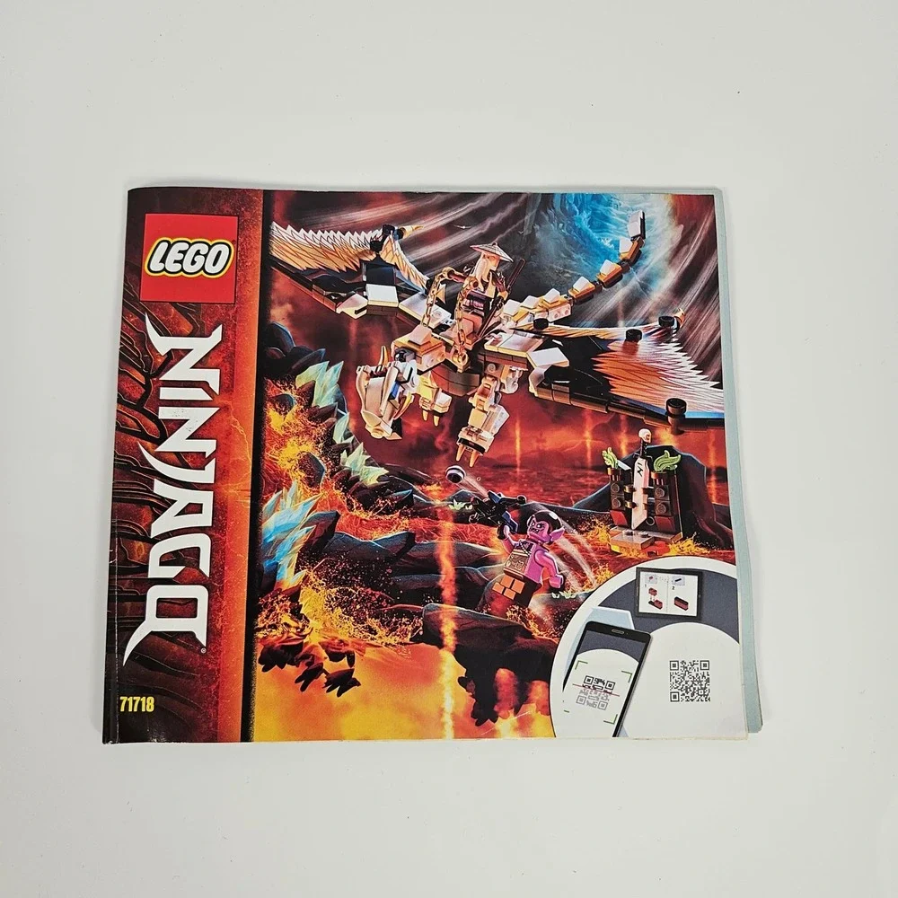 LEGO Ninjago Wu's Battle Dragon Set 71718 White Black Gold with Manual As Is